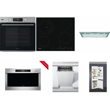 Set domácích spotřebičů WHIRLPOOL OMSK58HU1SX + WHIRLPOOL AKT 8900 BA + WHIRLPOOL AKR 650/1 IX + WHIRLPOOL AMW 423/IX + WHIRLPOOL WSIC 3M27 C + WHIRLPOOL ART 66112
