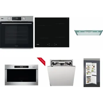 Set domácích spotřebičů WHIRLPOOL OMSK58HU1SX + WHIRLPOOL WS Q2760 BF + WHIRLPOOL AKR 650/1 IX + WHIRLPOOL AMW 423/IX + WHIRLPOOL WIO 3T133 PLE + WHIRLPOOL ART 66112