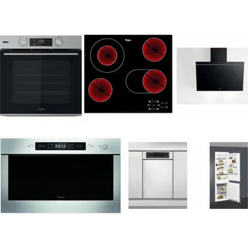 Set domácích spotřebičů WHIRLPOOL OMSK58HU1SX + WHIRLPOOL AKT 8190/BA + WHIRLPOOL AKR 62F LT K + WHIRLPOOL AMW 439 IX + WHIRLPOOL WSBO 3O34 PF X + WHIRLPOOL ART 66112