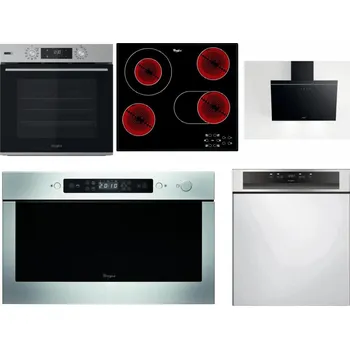 Set domácích spotřebičů WHIRLPOOL OMSK58HU1SX + WHIRLPOOL AKT 8190/BA + WHIRLPOOL AKR 62F LT K + WHIRLPOOL AMW 439 IX + WHIRLPOOL WBC 3C34 PF X