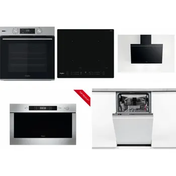 Set domácích spotřebičů WHIRLPOOL OMSK58HU1SX + WHIRLPOOL WL S7260 NE + WHIRLPOOL AKR 62F LT K + WHIRLPOOL AMW 423/IX + WHIRLPOOL WSIO 3O34 PFE X