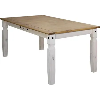 Jídelní stůl Masivní jídelní stůl 178×92 CORONA bílý vosk