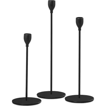 Svícen Sada svícnů Castle 3 kusy černá