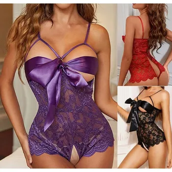 Dámská erotická souprava Krajkové body S-L Barva: červená