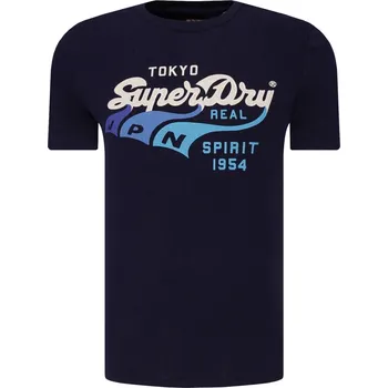 Oblečení a móda Superdry Tričko TRI CLASSIC | Barva:tmavě modrá | Velikost:M