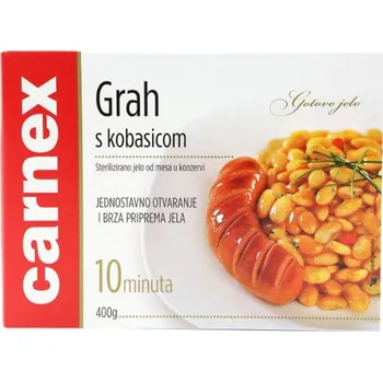 Hotové jídlo Fazole s klobásou Carnex 400g