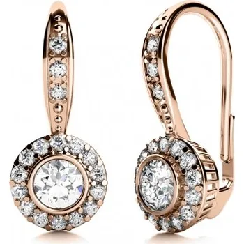 Náušnice Couple, Luxusní náušnice Samantha II, růžové zlato a zirkony, 4585043-4-0-1