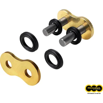 Řetězová sada pro motocykl Nýtovací spona pro motocyklové řetězy REGINA 525 HPE typ spony RS, barva zlatá (pro inovativní řetěz Regina High Performance Endurance)
