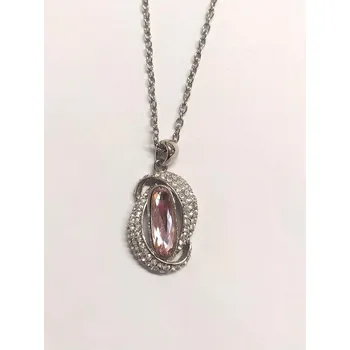 Náhrdelník Náhrdelník bižuterie růžový SW kamínek (Náhrdelník z bižuterie)