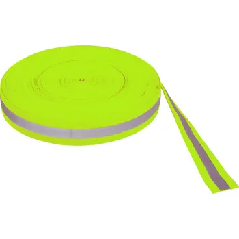 Pruženka s reflexním pásem š. 40 mm - žlutá