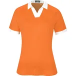 Callaway V-Placket Colourblock dámské golfové triko, oranžové, vel. S