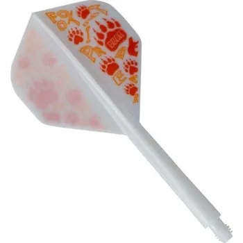 Šipka Letky na šipky Condor Zero Stress Footprint Bear bílé, standardní letky a dlouhé násadky