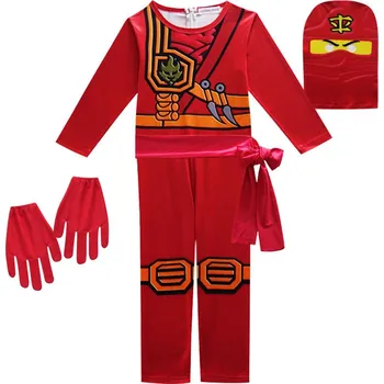 Karnevalový kostým Dětský kostým NINJAGO (kombinéza + doplňky) Varianta: Kombinéza, maska, rukavice - červená, Velikost: 110/4T