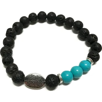 Náramek Láva a Tyrkys- List