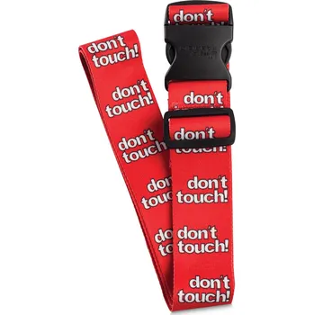 Fabrizio Bezpečnostní popruh na kufr - Don't touch! červený