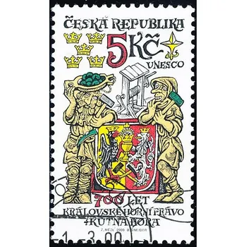 Poštovní známka 700 let Královského horního práva - razítkovaná - č. 247