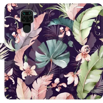 Pouzdro na mobilní telefon Flip pouzdro iSaprio - Xiaomi Redmi Note 9 - Flower Pattern 08 - kapsičky na karty (Knížkový flip kryt, obal, pouzdro iSaprio na mobil Xiaomi Redmi Note 9 - Flower Pattern 08 - 360° ochrana telefonu, přihrádka na karty a hotovost, funkce stojánku, pevná T