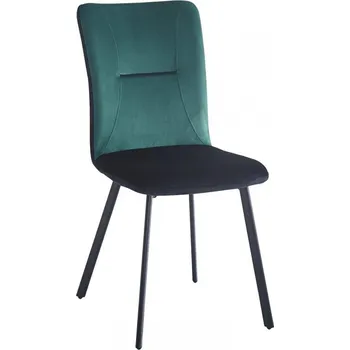 Jídelní židlička Casarredo Čalouněná židle VLADO zelená/černá