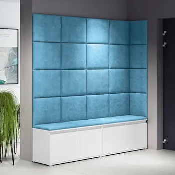 Předsíňová stěna Předsíňová stěna Emi 3 - bílá Barva panelů: Modrá - Trinity 13