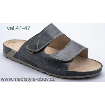 Dámská zdravotní obuv MEDISTYLE VILÉM 5V-J16/1 pantofel šedý, šedá - 44