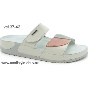 Dámská zdravotní obuv MEDISTYLE ANDĚLA 3A-J11 zdravotní pantofel BÍLÝ, --- - 39