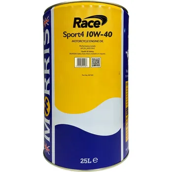 Motorový olej Morris Race Sport 4 10W-40, olej pro 4-taktní motocyklové motory road/race, 25l (Morris Lubricants - Made in UK)