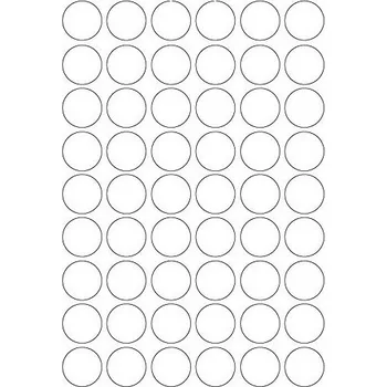 Speciální papír Samolepicí etikety, průměr 30 mm, 54 ks na archu A4, 100 listů/bal.