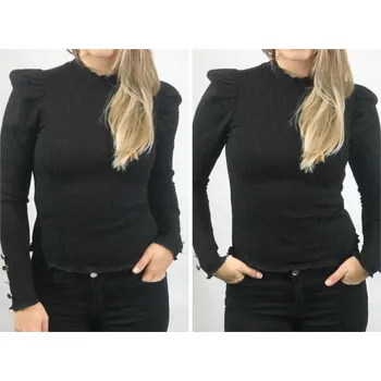 Dámské tričko Třpytivé dámské poloroláky Barva: černá