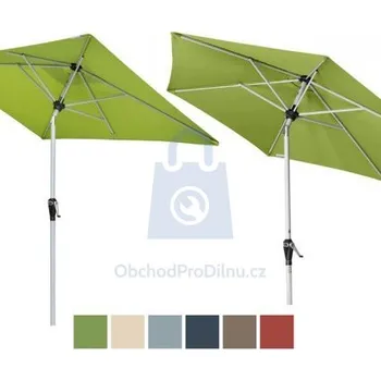 Slunečník Slunečník zahradní, s automatickým naklápěním a klikou, ACTIVE 2100 x 1400 mm, terakota (cihlový), balení 1 ks