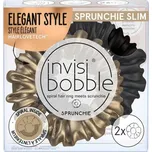 INVISIBOBBLE SPRUNCHIE SLIM True Golden 2ks - Látkové gumičky do vlasů - černá + zlatá