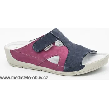 Dámská zdravotní obuv MEDISTYLE LJUBA 1L-B19-5/3 pantofel modro-fial. vel.37-43, modro-fialové - 38