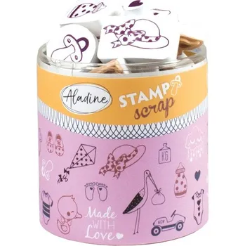 Hračka Razítka Aladine 36 ks - Narození miminka