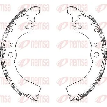 Brzdová čelist Brzdové pakny REMSA 4389.00