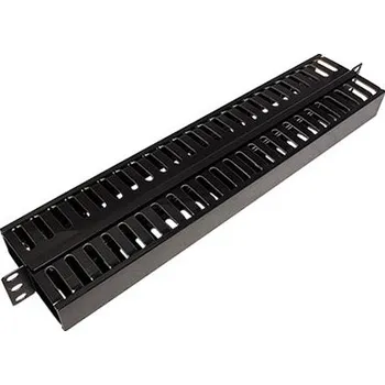 Racková skříň 26.99.0321 Vázací panel, 1U, oboustranný, plastový kanál 40x50mm, černý