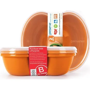 Kempingové nádobí Preserve Svačinový Box 2ks - oranžový