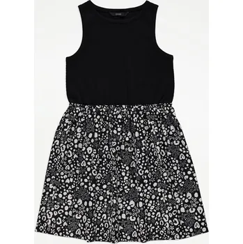 Dívčí šaty GEORGE DÍVČÍ ŠATY "NOX" Barva: černá, Velikost: 9-10 let (140)