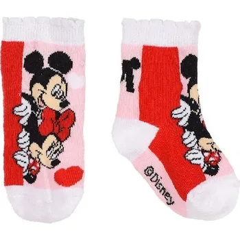 Disney Minnie Mouse - růžovo-bílé dívčí ponožky Velikost: 56/58
