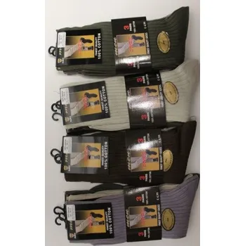 100% Bavlna 12 párů, Velikost: UK 10-11, (ERO 44-45), Barva Vícebarevná Gift3 2502