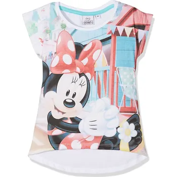 Minnie Mouse dívčí bílé tričko s potiskem Velikost: 104