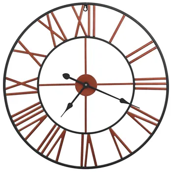 Hodiny Nástěnné hodiny kovové 283864 43 cm červené/černé