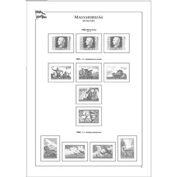 Sběratelství Maďarsko - I.republika, Republika rad, Maďarské království 1919-1944, A4, papír 160 g, (59), vč. zesílených ob