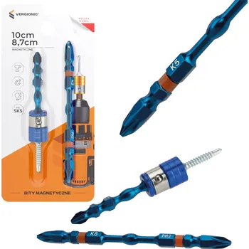 Bit Vergionic Magnetické bity s dorazem 1/4" PH2 6,5/10 cm 2 ks