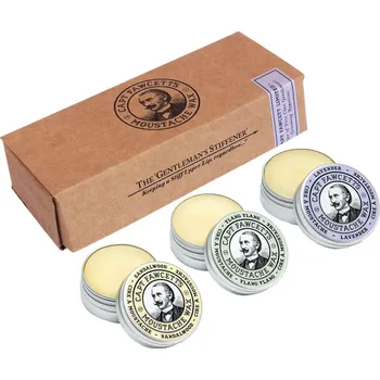 Kosmetická sada Captain Fawcett Dárková sada tří vosků na knír - Levandule, Sandalwood, Ylang Ylang 3×15 ml