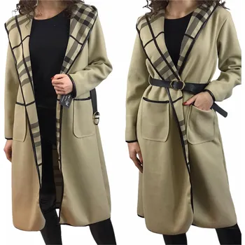 Dámský kabát Kabát karovaný varianty: varianta 2