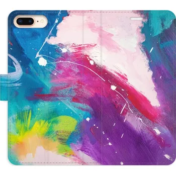 Pouzdro na mobilní telefon Flip pouzdro iSaprio - Apple iPhone 7 Plus / 8 Plus - Abstract Paint 05 - kapsičky na karty (Knížkový flip kryt, obal, pouzdro iSaprio na mobil Apple iPhone 7 Plus / 8 Plus - Abstract Paint 05 - 360° ochrana telefonu, přihrádka na karty a hotovost, funkce