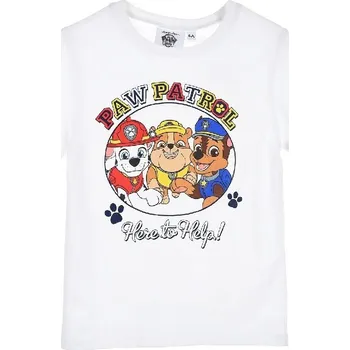 Bílé chlapecké tričko Paw Patrol Velikost: 114