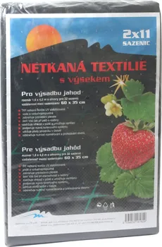 Mulčovací textilie Neotex Netkaná textilie s výsekem na jahody černá 1,6 x 4,2 m