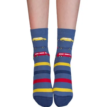 Chlapecké ponožky WOLA AUTA, PROUŽKY modré Velikost: 27-29