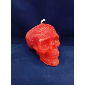 Svíčka Svíčka figurální - Lebka střední červená