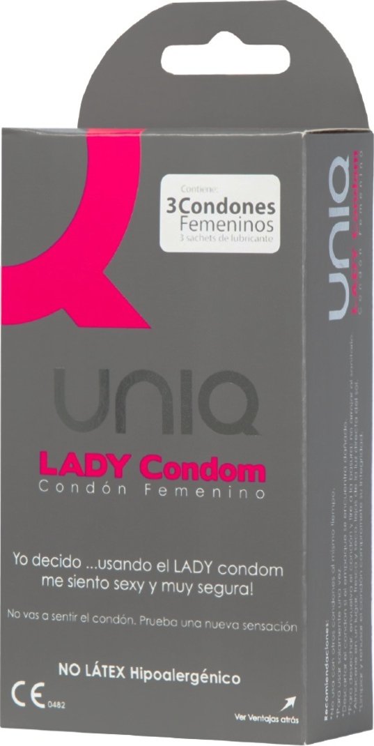 Kondom dámský Uniq LADY 3 ks - s kupónem KUP15 cena 293 Kč + extra diskrétní expedice